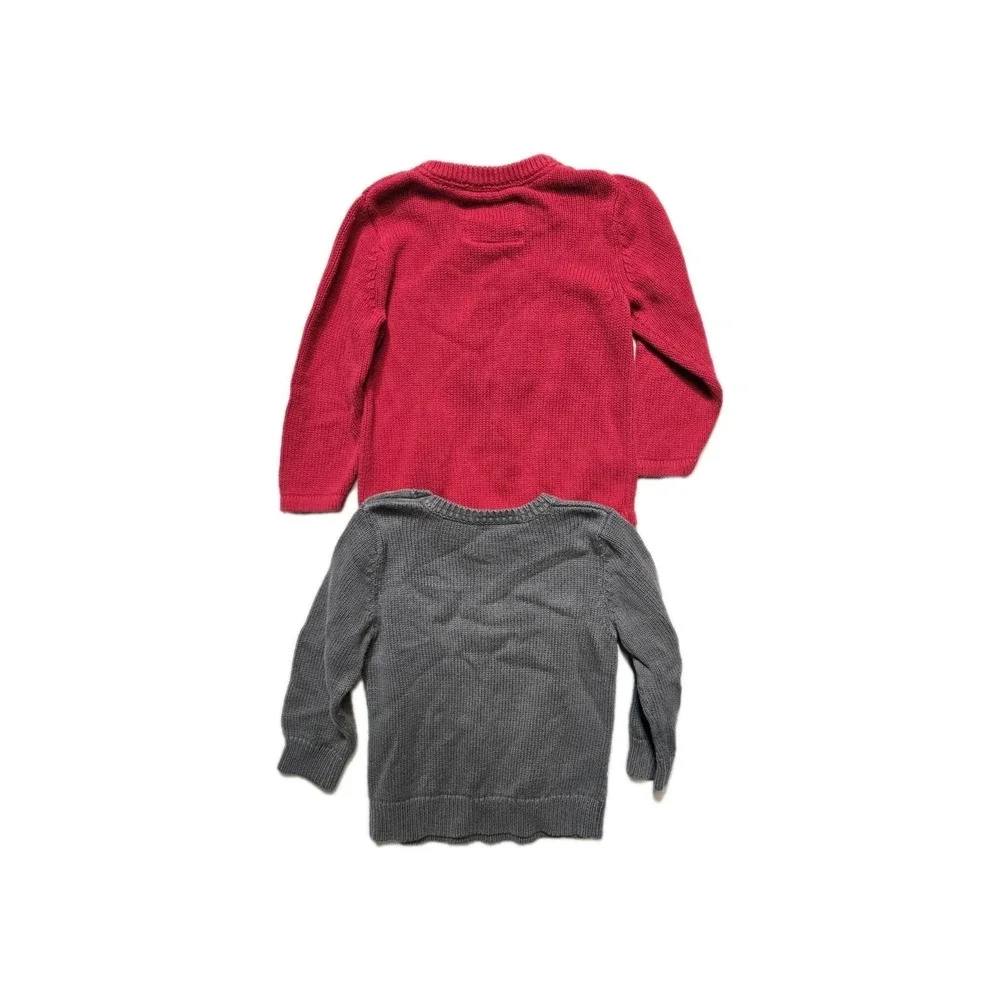 OshKosh B'Gosh Train ‎ Rein Deere Sweater Pants 3 T Red Sweater Lot Of 4
